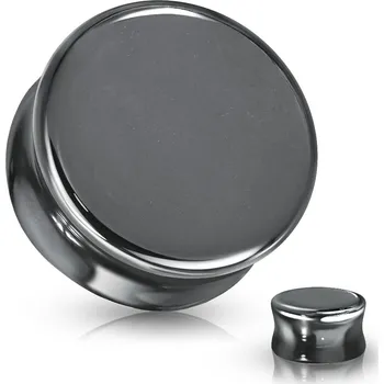 Šperk Šperky4U Plug do ucha - Hematit - PL01271-10