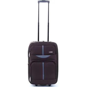 Mini palubní kufr na kolečkách s expandérem 30l Worldline 521 hnědá