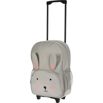 Xqmax Dětský kufr na kolečkách BUNNY 29 x 40 cm šedá (VÝPRODEJ) + DÁREK