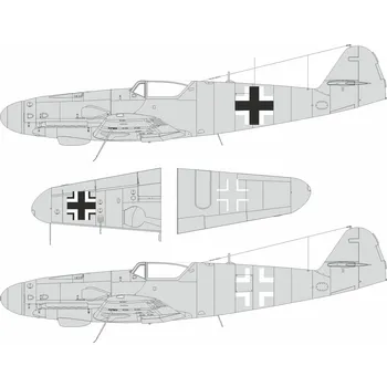 Plastikový model Eduard 1/24 Bf 109G-5/6 national insignia (AIRFIX)