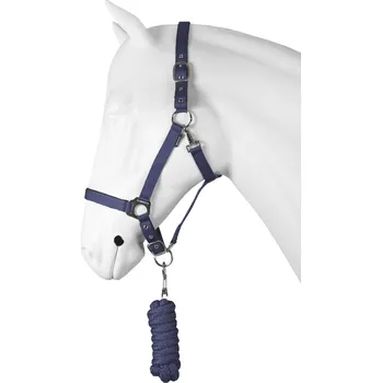Horka Set ohlávky a vodítka pro koně Dime Barva: Modrá, Velikost: Full