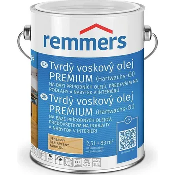 barva a nátěr na dřevo Remmers tvrdý voskový olej PREMIUM 7684 dub světlý 0,375 l