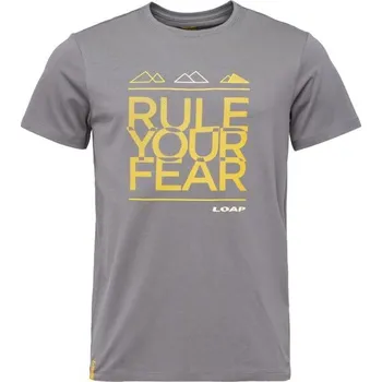 Pánské tričko Pánské tričko LOAP ALHAN M Šedá, Žlutá