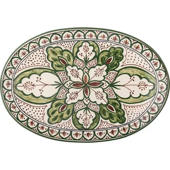 Bloomingville, Servírovací talíř /mísa Karlie 42 cm zelené - Formadore