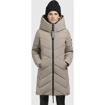 Khujo dámský prošívaný zimní kabát Darka šedohnědý Velikost: M