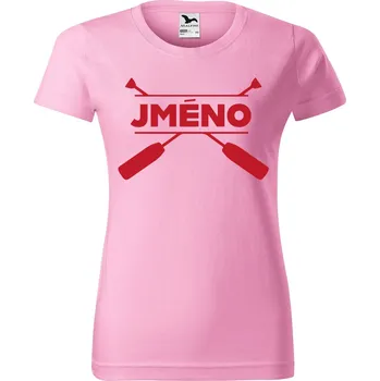 Dámské tričko DOBRÝ TRIKO Dámské tričko s potiskem Jméno pádla Barva: Růžová, Velikost: 3XL