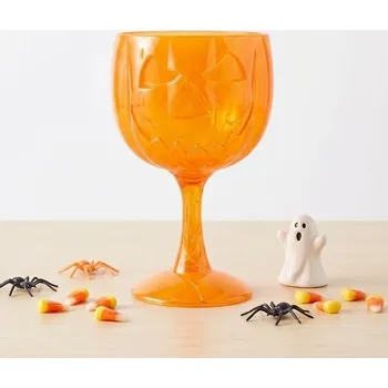Party dekorace Pohár Halloween dýně oranžová 18cm