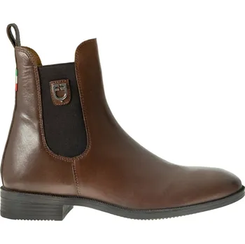 Jezdecká obuv EQUESTRO Pérka kožená Classic Equestro, pro dospělé, tmavě hnědá 44