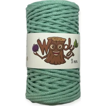 Příze Woody 3 mm – Mátová (100m)