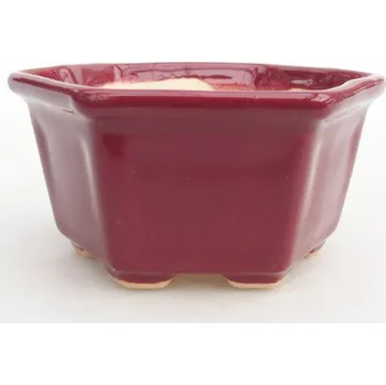 Květináč Mini bonsai miska 8 x 7 x 4 cm vínová