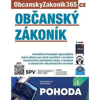Kniha Občanský zákoník 2026 s úvodním komentářem změn Ekniha