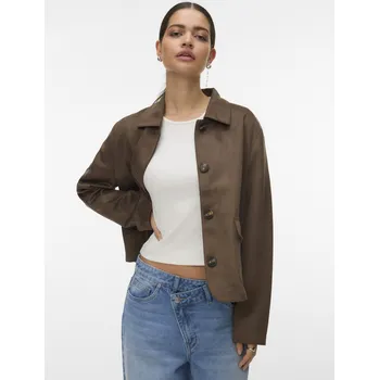 Dámská parka Vero Moda krátký semišový kabátek Jose Kelly čokoládový Velikost: S