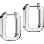 Šperky4U Ocelové náušnice kruhy hranaté - OPN1982-ST