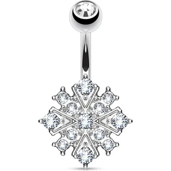 Piercing Šperky4U Piercing do pupíku - vločka - WP0061-C