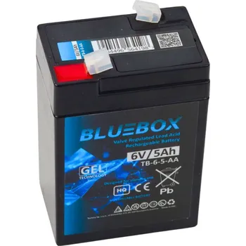 Záložní baterie BLUEBOX Gelová baterie VRLA AGM 6V5Ah do autíčka na baterie