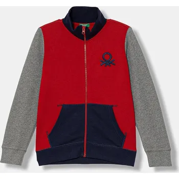 Dětská móda Dětská bavlněná mikina United Colors of Benetton 3J68C501B.G.Season.9BYA červená 33X, vel. 160