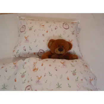 Povlečení Pro útulný domov Povlečení do postýlky Ježek a srnka ROZMĚR: 40 x 60 + 90 x 120 cm