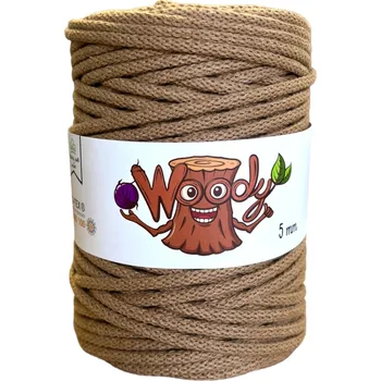 Příze Woody 5 mm – Světle hnědá (50m)