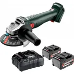 SET W 18 7-125 + 2x4,0 Ah. Akumulátorová úhlová bruska Metabo 60237185001