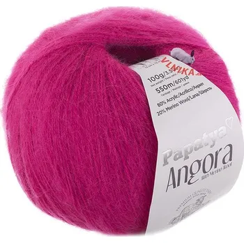 Galanterie Příze Angora Merino, 4060, malinová