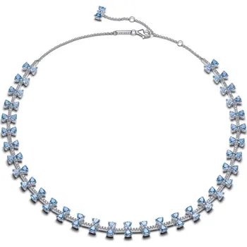 Módní doplněk PANDORA náhrdelník Bridgerton Modrá mašle