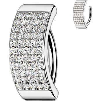 Piercing Šperky4U Piercing do pupíku se štítem se zirkony - WP0086