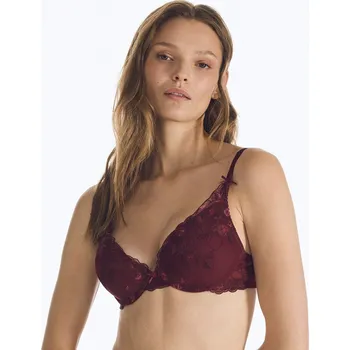 Podprsenka Reserved - Podprsenka push up s vyšíváním - mahagonová - 719HQ-93X - 719HQ-93X-85C