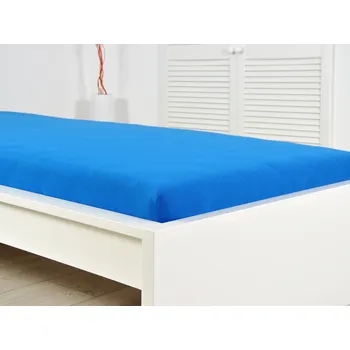 Prostěradlo B.E.S. - Petrovice, s.r.o. Prostěradlo Jersey bavlna IDEAL - Královská modř Rozměr: 160 x 200