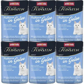 Krmivo pro kočku ANIMONDA Vom Feinsten Raffinesse kuře s treskou v rosolovité omáčce 6x85g