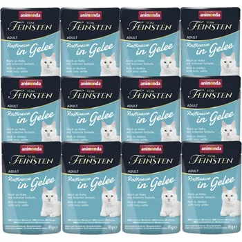 Krmivo pro kočku ANIMONDA Vom Feinsten Raffinesse kuře s černými rybami v rosolovité omáčce 12x85g