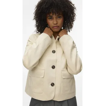 Dámská parka Vero Moda krátký semišový kabátek Jose Kelly krémový Velikost: XXL