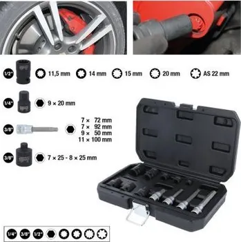 Auto-moto Sada nástrčných klíčů, třmen kotoučové brzdy KS TOOLS 150.2400