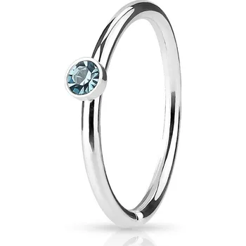 Piercing Šperky4U Piercing do nosu/ucha kruh s kamínkem - N01161-Q