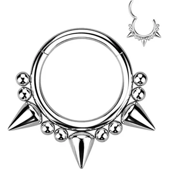 Piercing Šperky4U Piercing kruh segment s hroty - K01066-1210