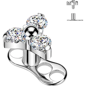 Piercing Šperky4U Kompletní microdermal piercing TITAN - MD051