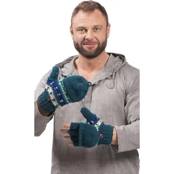 Rukavice Vlněné převlékací rukavice / modré IV.