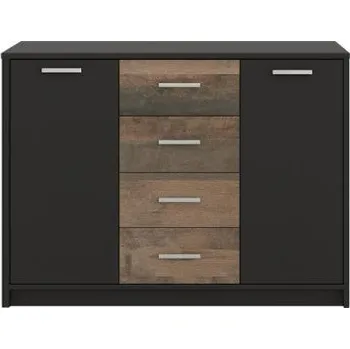 přebalovací pult a komoda Casarredo AGADIR kombinovaná komoda, antracit/dub grunge colonial