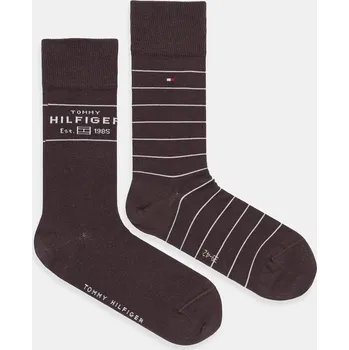 Pánská móda Ponožky Tommy Hilfiger 2-pack 701236634 hnědá 89X, vel. 43/46