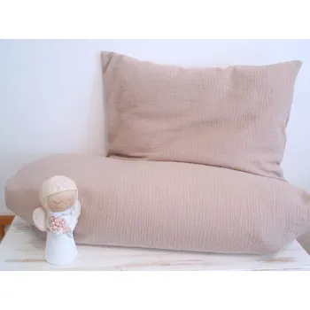 Povlečení Pro útulný domov Povlečení do postýlky Mušelínové béžové ROZMĚR: 40 x 60 + 90 x 120 cm