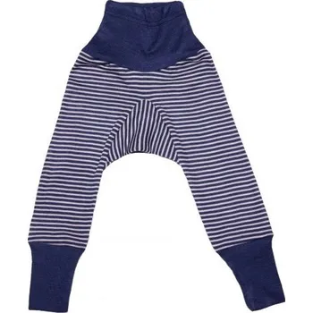 Rostoucí kalhoty modrý pruh z merino vlny a hedvábí Cosilana Velikost: 98/104