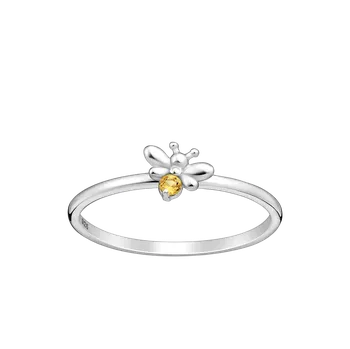 Prsten BEE Stříbrný prsten s citrínem AG 925 kolekce La Preciada AG 925 ≤ 1 g Velikost prstenu: 5 (49)