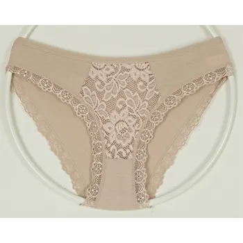 Kalhotky MEDOOSI Bavlněné kalhotky s krajkou vzor 900 Velikost: L, Barva: tělová