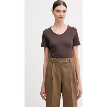 Pánská móda Bavlněné tričko United Colors of Benetton 3GA8D4029 hnědá 89X, vel. XL