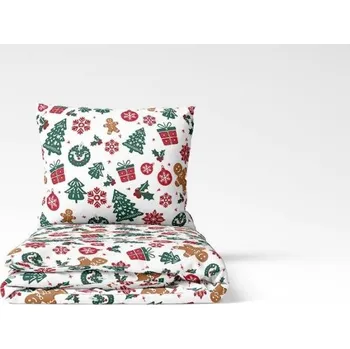 Povlečení Chanar Bavlněné povlečení Ozdoby zelené 140x200 70x90