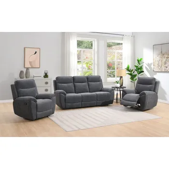 Sedací souprava FALCO Polohovací sedací souprava Caster 3+1+1 tmavě šedá