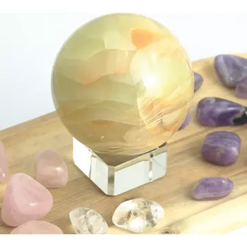 Onyx zelený - koule 7,5 cm (550g) harmonie, klid a plynutí - A