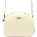 Kožená crossbody kabelka MiaMore 01-064 krémová