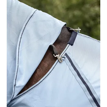 Deka pro koně Waldhausen Deka proti hmyzu s krkem Protect Barva: stříbrnošedá/šedá, Velikost: 135 CM
