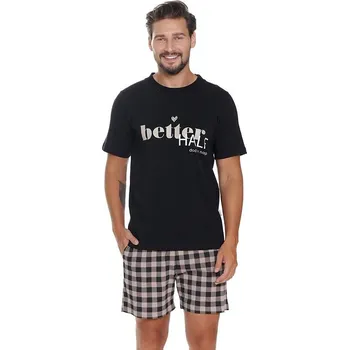 Pánská móda Pánské pyžamo Best černé s nápisem L