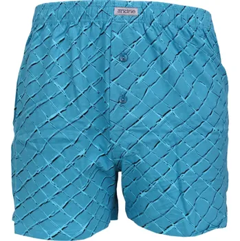 Trenýrky Trenky s kostkovaným vzorem Andrie PS 5883 tyrkys velikost XL